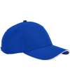 BB195R B195R Beechfield Team Sports-Tech Cap Bright Royal / White colour image